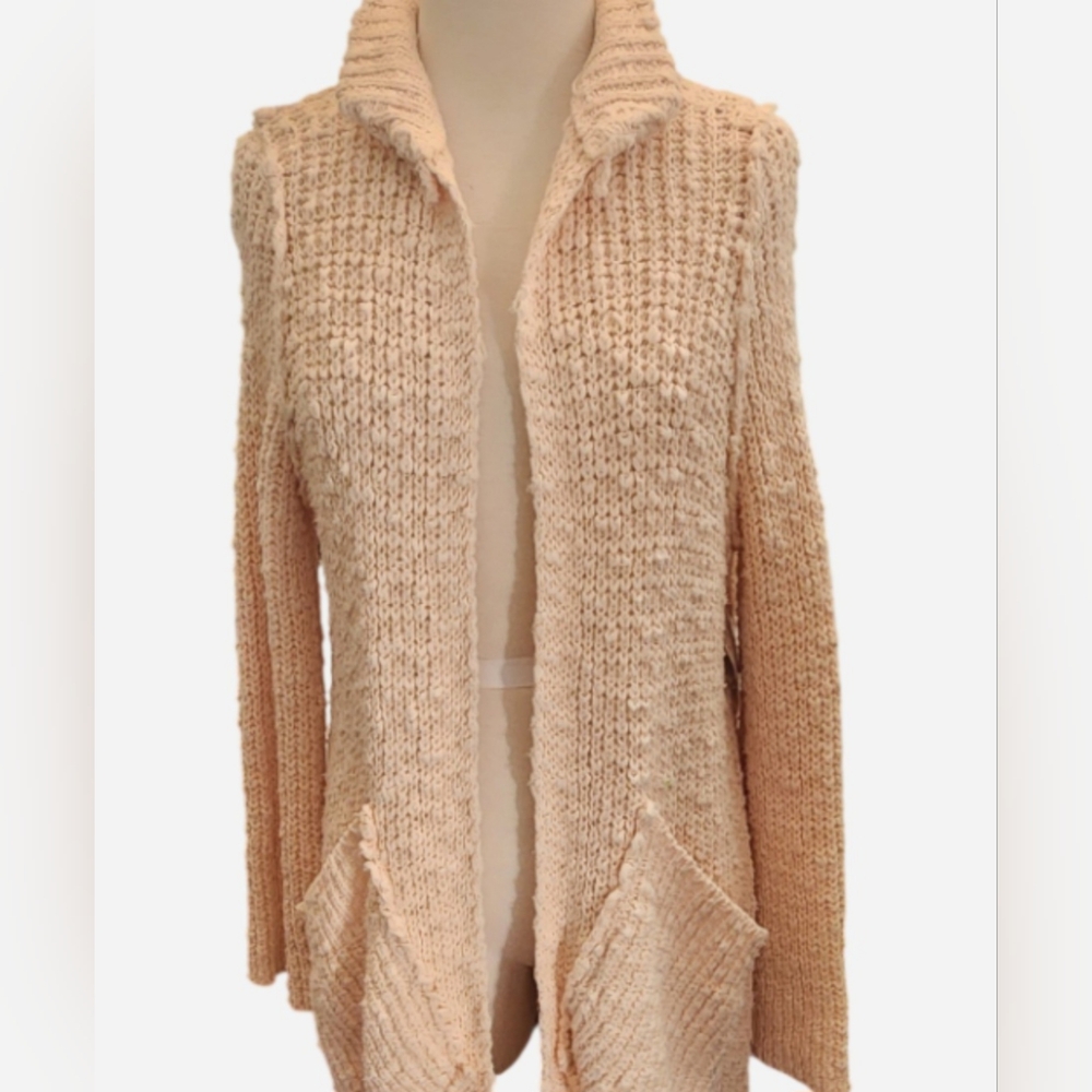 Free People Peach Knit Cardigan